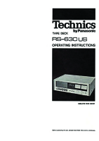 Technics - RS-630US - Owners manual 